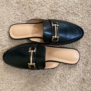 Black slip on comfortable mules 7